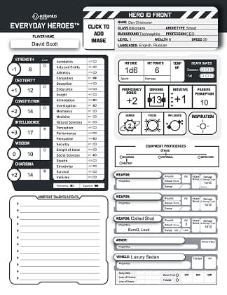 Online Character Sheet